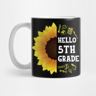 Hello First Grade Shirt 5th Grade Back To School Sunflower Gift Mug